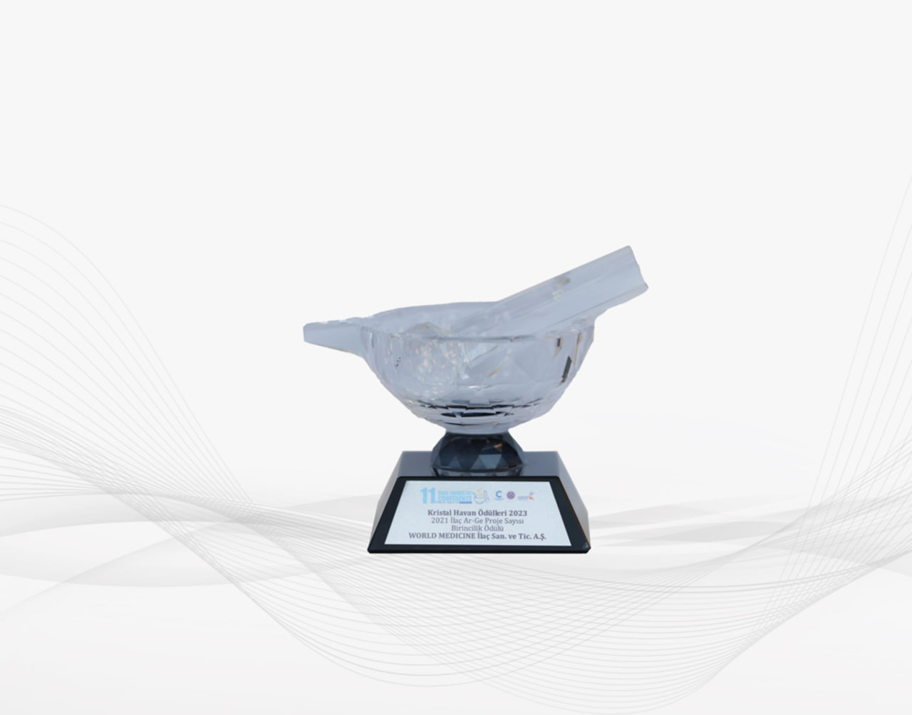 НАГРАДА 11-Й ПРЕМИИ UİKK CRYSTAL MORTAR AWARDS 2023 "ПЕРВАЯ КОМПАНИЯ ПО КОЛИЧЕСТВУ ПРОЕКТОВ, ВЫПОЛНЕННЫХ В ЦЕНТРЕ ИССЛЕДОВАНИЙ И РАЗРАБОТОК"